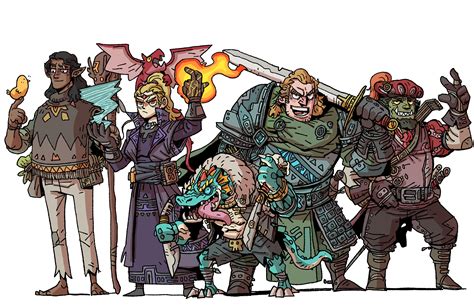 [OC][ART] DnD party and awesome lizard guy : r/DnD