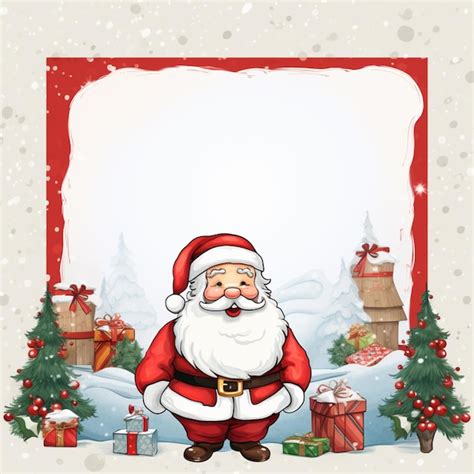 Premium Ai Image There Is A Santa Claus Standing In Front Of A