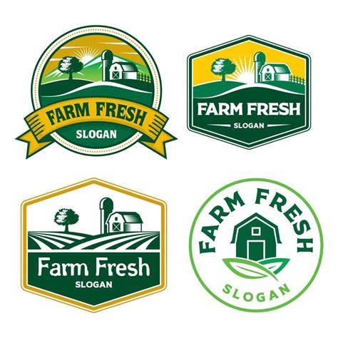 Fresh Farm Logo Fresh Farm Emblem Vector 5369347 Vector Art At Vecteezy