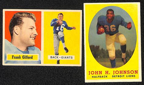 Lot Detail Lot Of Football Cards W Frank Gifford