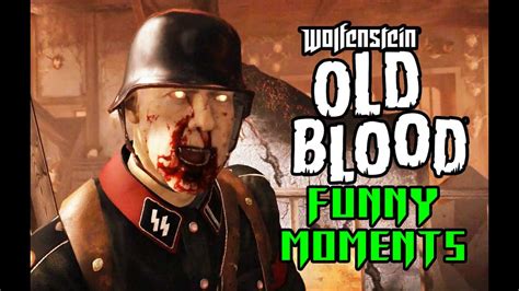 Wolfenstein Old Blood Funny Moments Nazi Zombies Being A Waitress