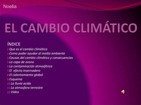 El Cambio Climatico Ppt