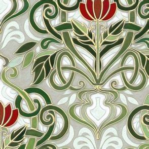 Shop Over Million Fabric Designs Spoonflower Art Nouveau Pattern