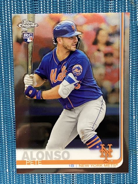 Topps Chrome Pete Alonso Rookie Card Mets Ebay