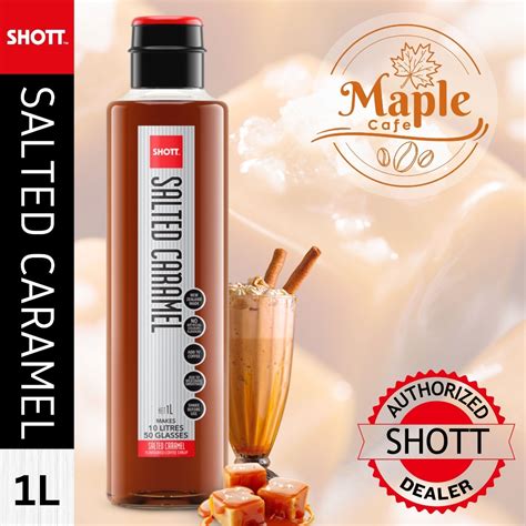 Shott Salted Caramel Syrup Liter Beverages Flavoring Food Drinks