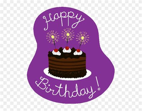 Birthday Cake Clipart Purple, HD Png Download - vhv - Clip Art Library