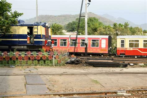 Kalka, Haryana, India May 14 2023 - View of Kalka railway station from ...