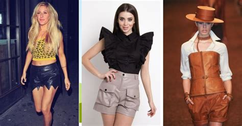 Leather Shorts Outfit - Leather Shorts