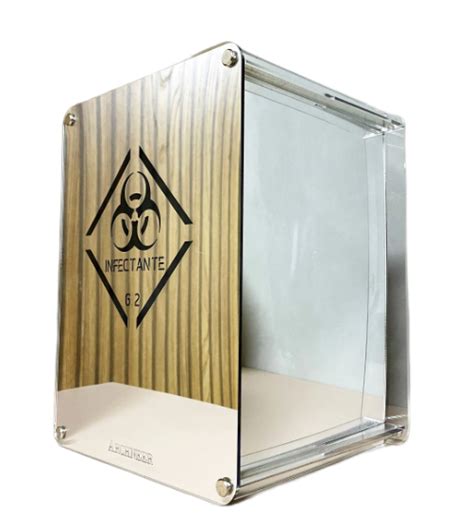 Suporte Caixa Coletora Luxo Bancada Perfurocortante Prata Archneer