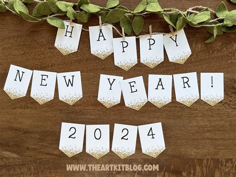 Happy New Year Banner for 2024 {FREE PRINTABLE!} - The Art Kit