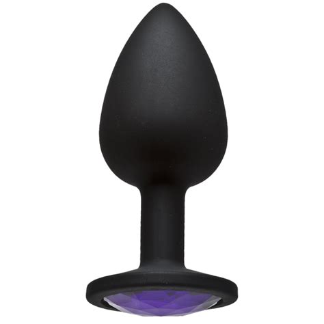 Booty Bling Small Black Plug Purple Stone On Literotica