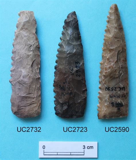 Neolithic Sickle Blades From Kom W Photograph Taken By The Author