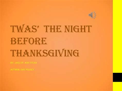 Ppt Twas The Night Before Thanksgiving Powerpoint Presentation Free