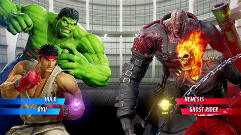 Hulk Ryu Vs Nemesis Ghost Rider Hardest Ai Marvel Vs Capcom