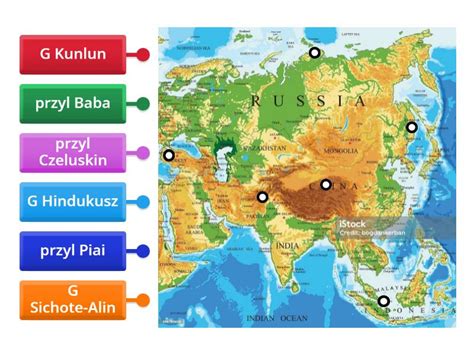 Azja Mapa 3 KR Labelled Diagram