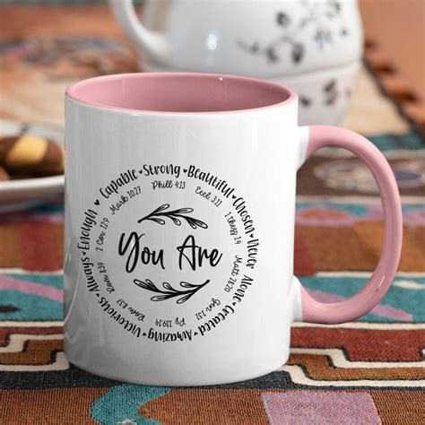 Bible Verse Mug Scripture Mug You Are Strong You Are Beautiful