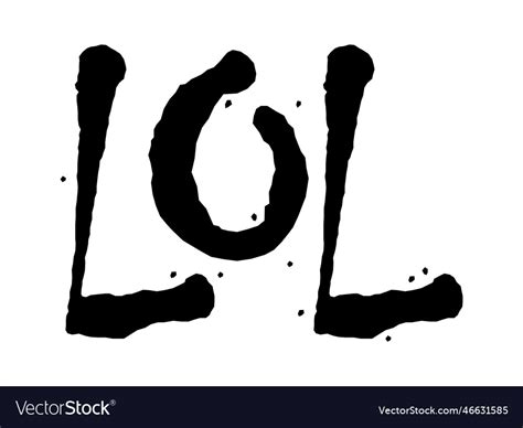 Lol Cartoon Lettering Royalty Free Vector Image