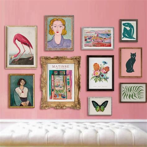 Gallery Wall Art Set Of 10 Eclectic Wall Print Set Henri Etsy