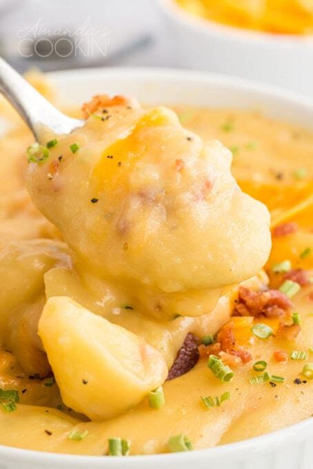 Cheddar Cheese Potato Soup Recipe Amandas Cookin Soup