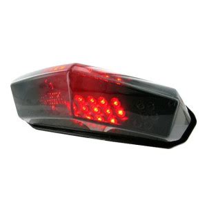 Tail Lamp With Turn Indicators STR8 LED Blackline Universal CE Approved