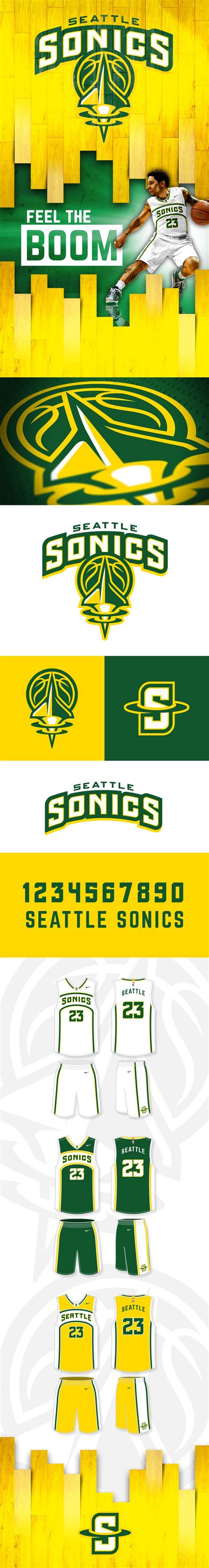 Seattle Sonics Identity Concept On Behance Sports Design Inspiration