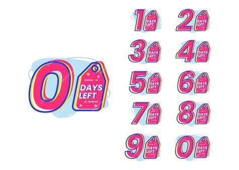 Premium Vector | Set of day countdown designs