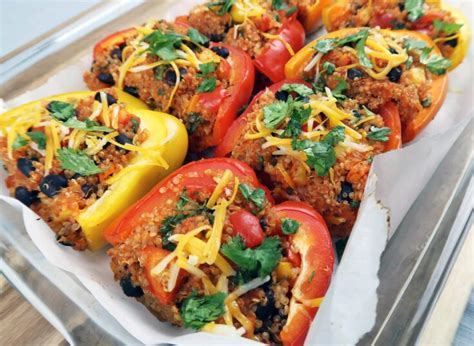 Quinoa And Black Bean Stuffed Bell Peppers Yay For Food