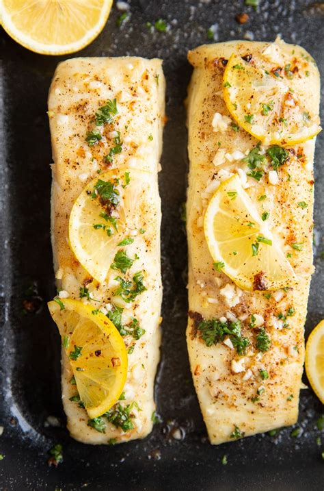 Garlic Butter Baked Halibut The Roasted Root