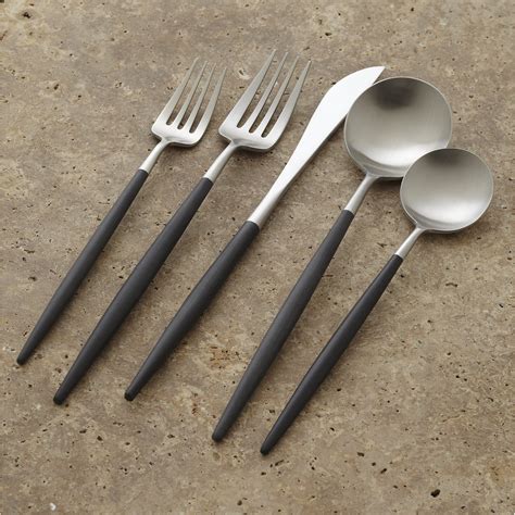 Black Handle Flatware - Foter