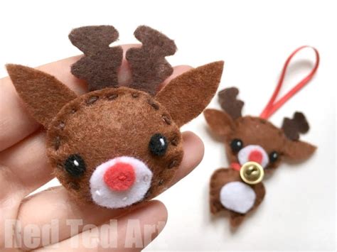 Felt Reindeer Ornament - Red Ted Art's Blog