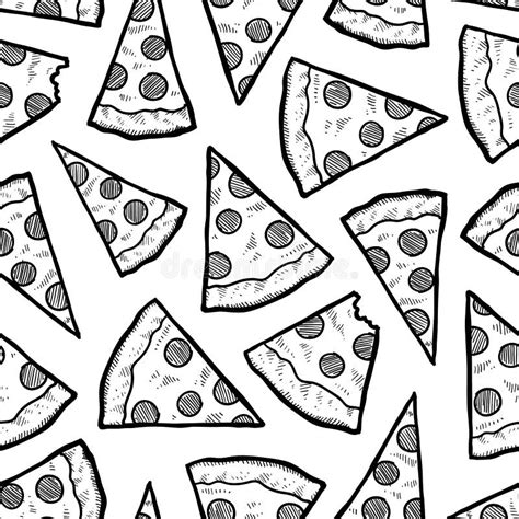 Seamless Pizza Slice Vector Background Stock Vector Image 28194354