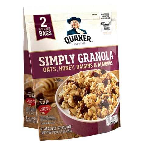 Quaker Simply Granola Cereal Oz Count Walmart