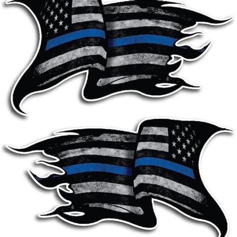 Police Blue Line Thin Decal - Etsy