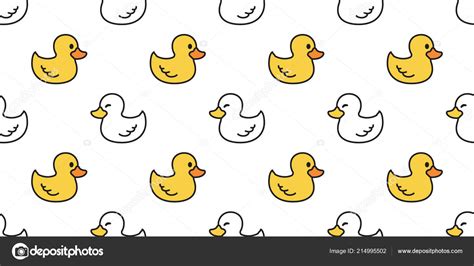 Duck Seamless Pattern Vector Rubber Duck Tile Background Repeat Wallpaper Stock Vector by ...