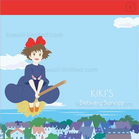 Japan Ghibli Memo Pad Kikis Delivery Service Flying Kiki Kawaii