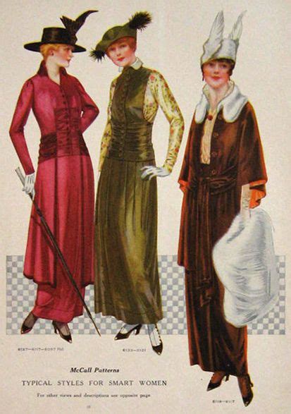 1914 Fashion Print ~ Typical Styles For Smart Women Antique Fashion