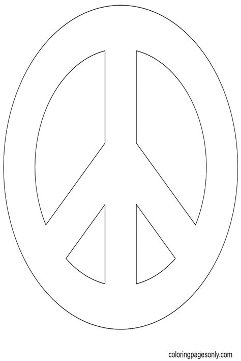 Sign Peace Drawing Line Symbol Go Easy Clipart Coloring Clipartmag ...