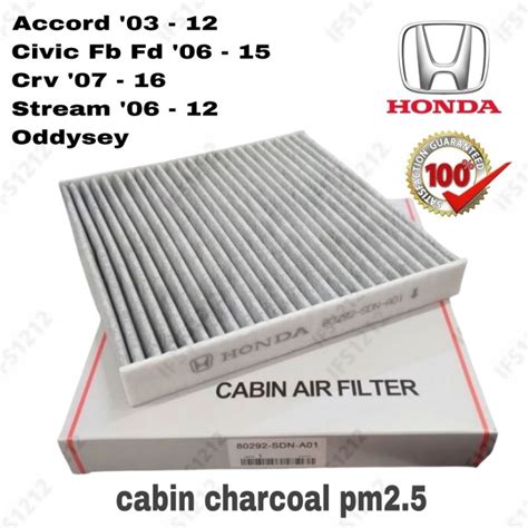 CHARCOAL PM2 5 AIR COND FILTER HONDA ACCORD CIVIC STREAM CRV ODYSSEY FB