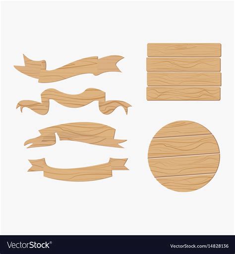 Wooden plank signs Royalty Free Vector Image - VectorStock