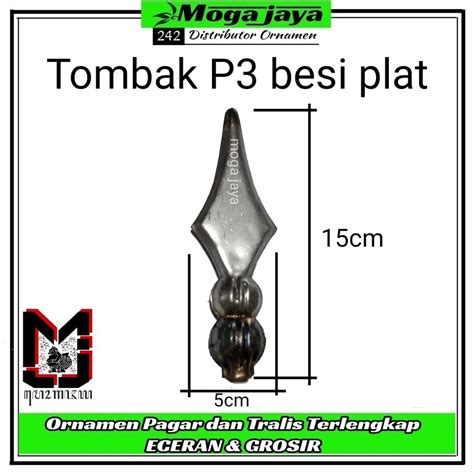 Jual Pengaman Tombak Pintu Pagar Besi Plat Ornamen Pagar Tralis Pintu