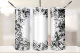 Money Dollars Dollar Bill Tumbler Wrap Graphic By Skye Design