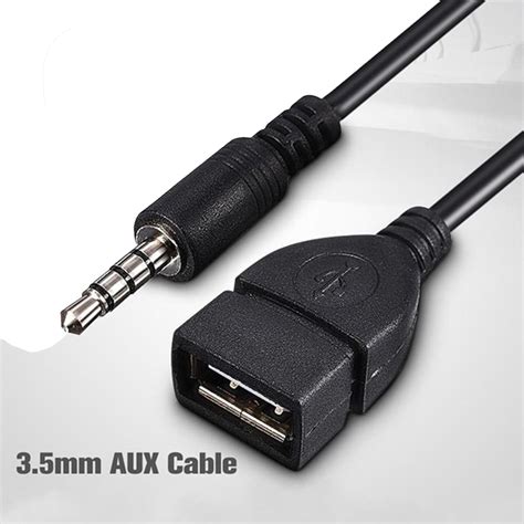 1 Metre 3 5mm USB Adaptörü Araba Ses AUX Kabloları Jack Erkek