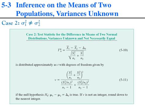 Ppt Inference On The Means Of Two Populations Variances Unknown