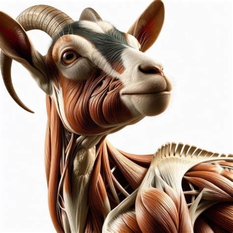 Premium Photo Goat Anatomy Showing Body And Head Face With Muscular