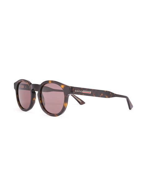 Gucci Eyewear Tortoiseshell Effect Sunglasses Farfetch