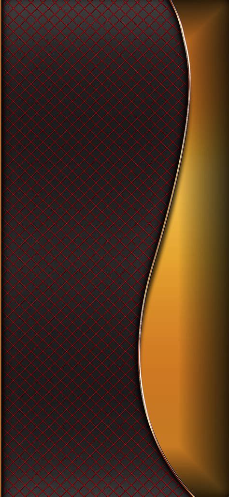 Two Tone Abstract Curves Desenho Gold Iphone Iphone X Red Tone