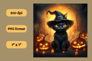 Black Cat Jack O Lantern Graphic by Crystal Charmz · Creative Fabrica