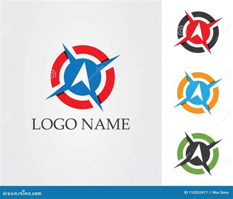 Vector Compass Signs And Symbols Logo Stock Vector Illustration Of