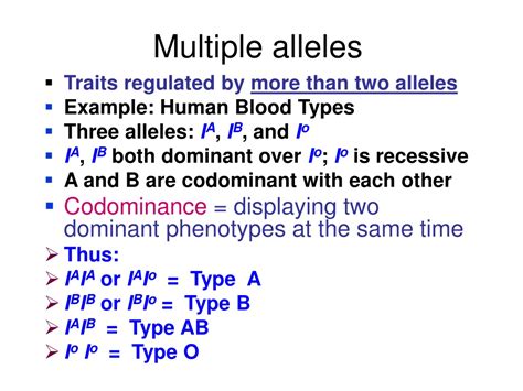 Ppt Heredity Part 3 Complete And Incomplete Dominance Multiple