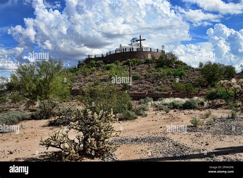 Greek Orthodox Chapel At St Anthonys Monastery In Arizona Stock Photo